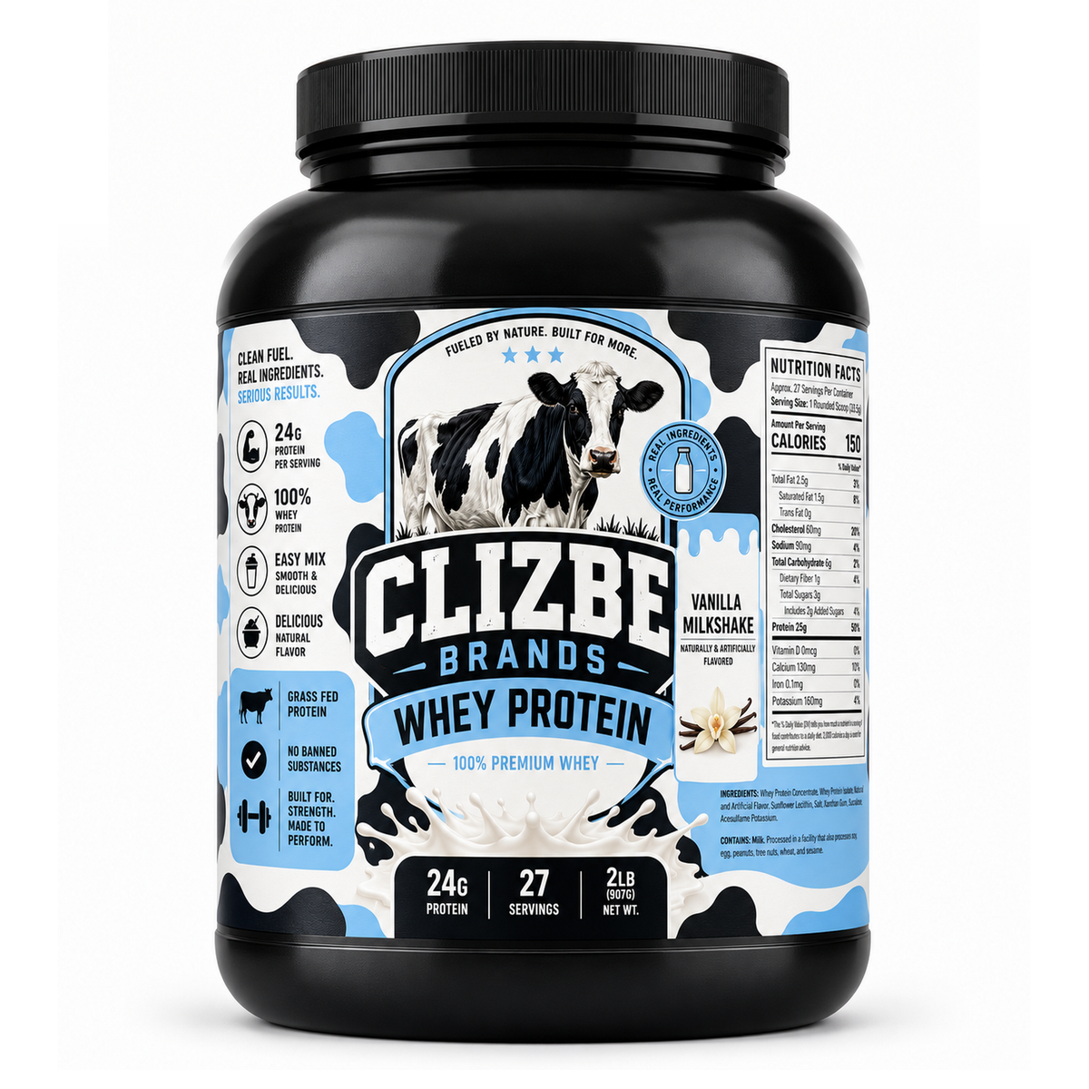 CLIZBE whey protein tub
