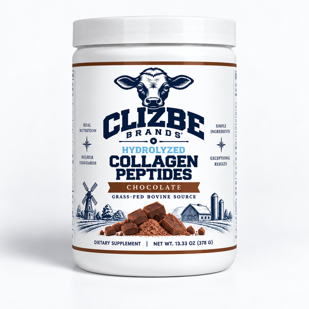 CLIZBE Brands Chocolate Collagen Peptides front view