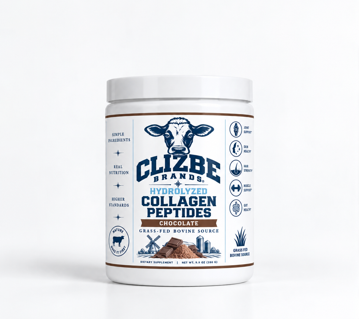 CLIZBE Brands Chocolate Collagen Peptides