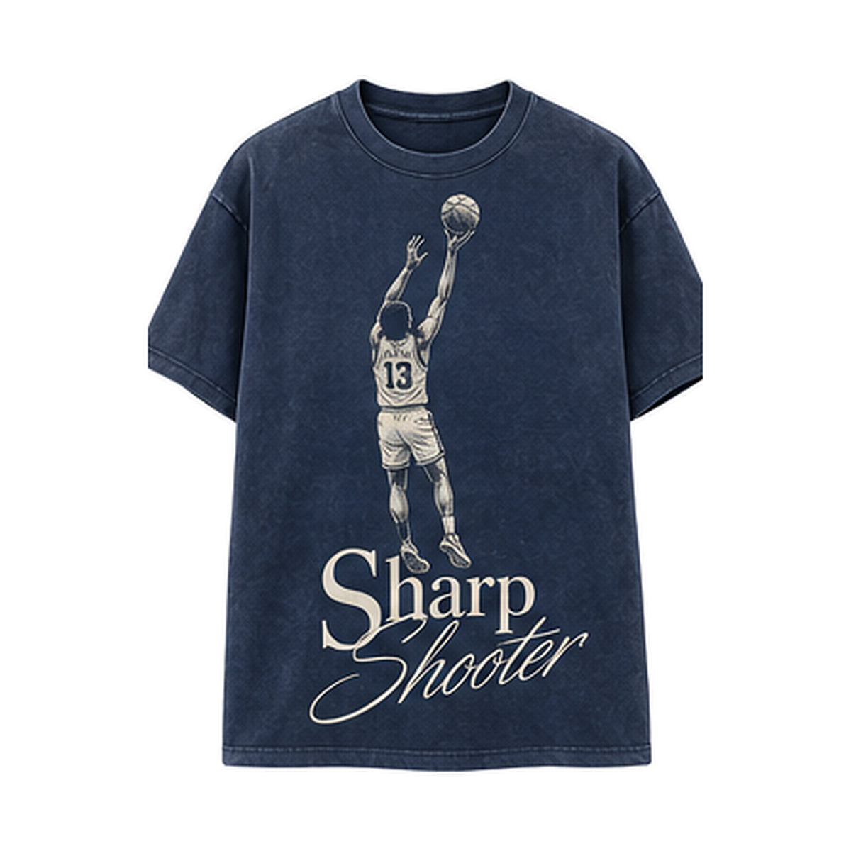 Sharp Shooter CLIZBE HOOPS heavyweight oversized T-shirt