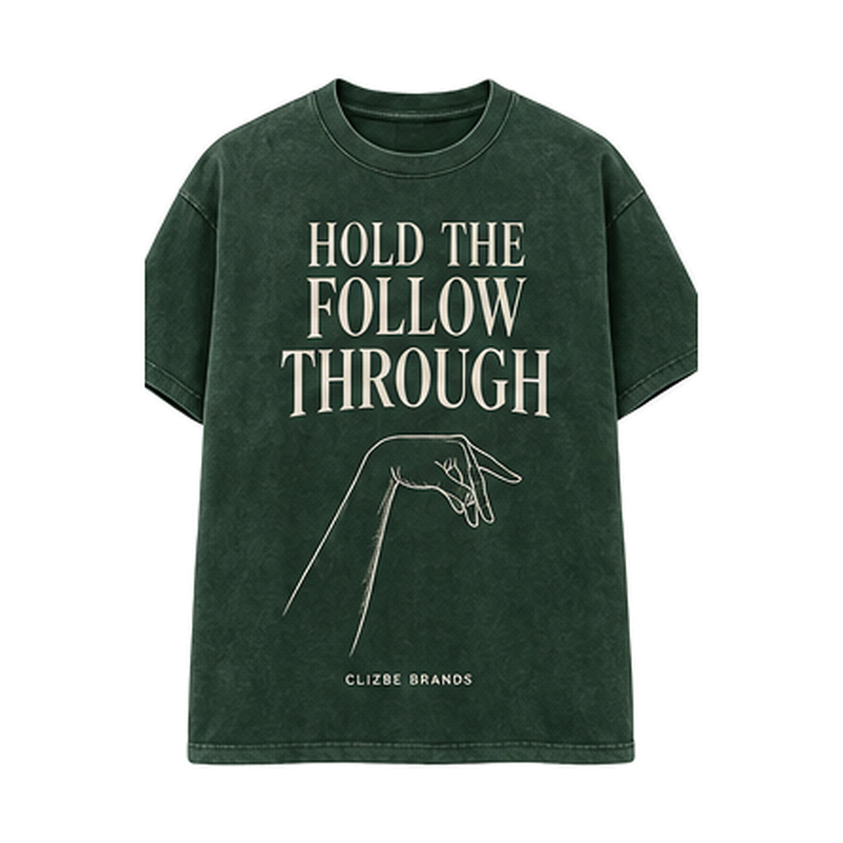 Hold the Follow Through CLIZBE HOOPS heavyweight oversized T-shirt