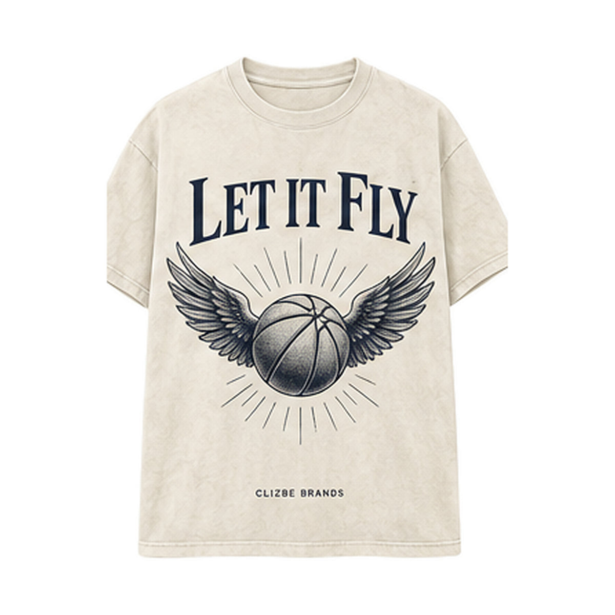 Let It Fly CLIZBE HOOPS heavyweight oversized T-shirt