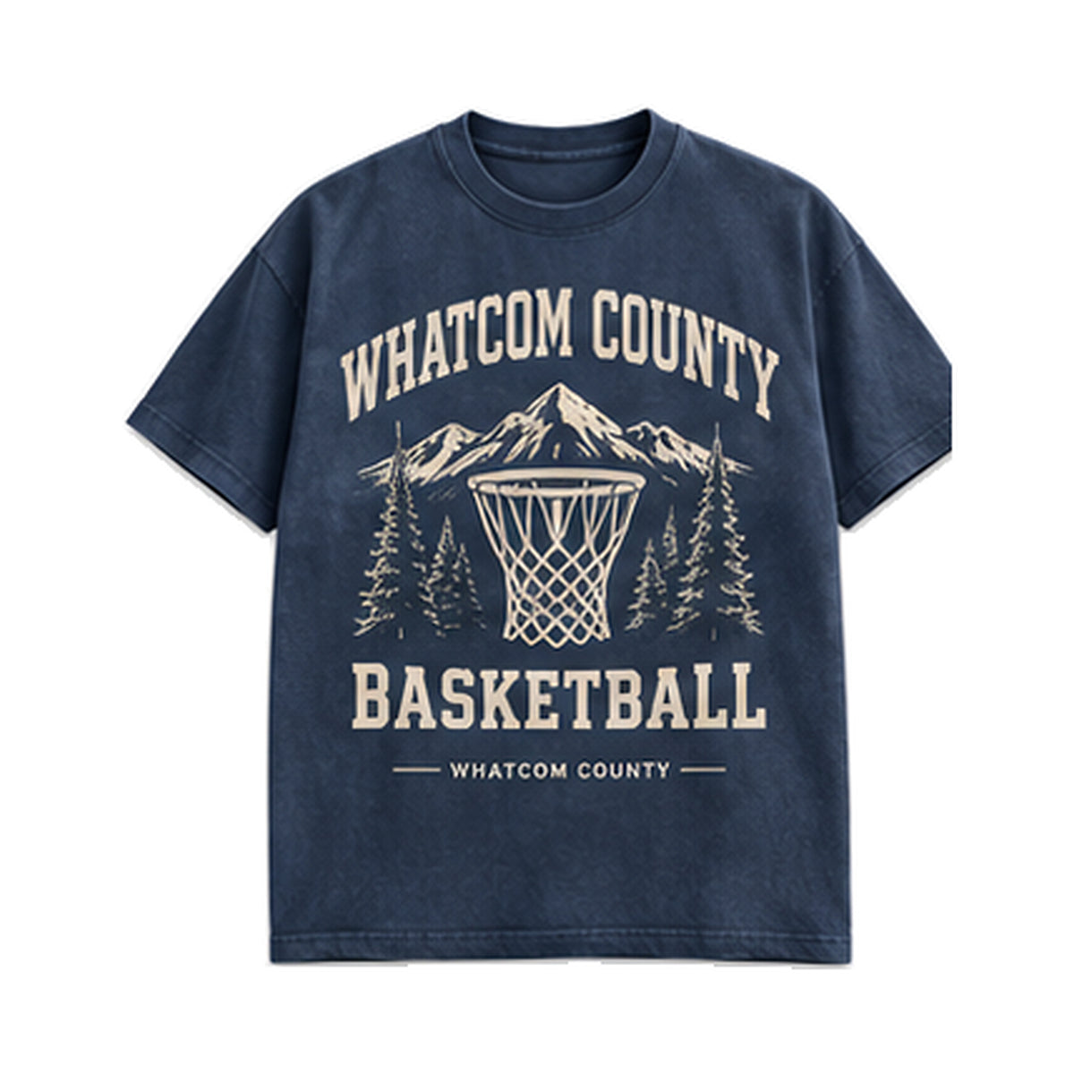 Whatcom County Basketball CLIZBE HOOPS heavyweight oversized T-shirt
