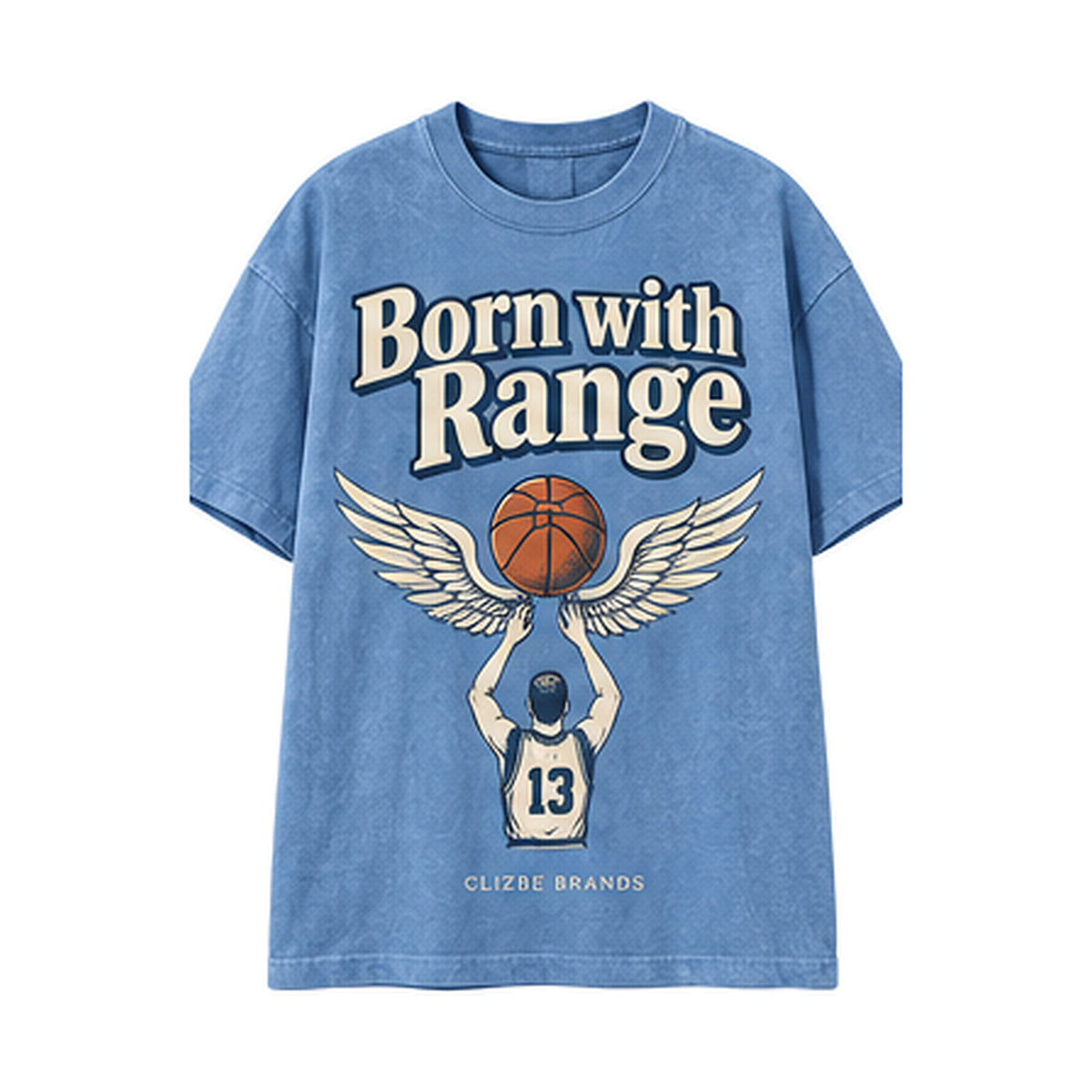 Born with Range CLIZBE HOOPS heavyweight oversized T-shirt
