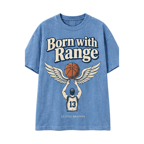 Born with Range CLIZBE HOOPS heavyweight oversized T-shirt
