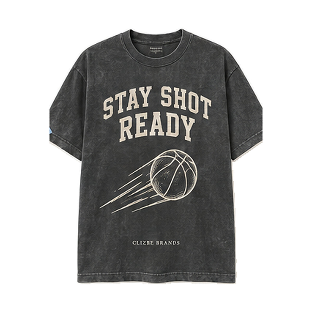 Stay Shot Ready CLIZBE HOOPS heavyweight oversized T-shirt