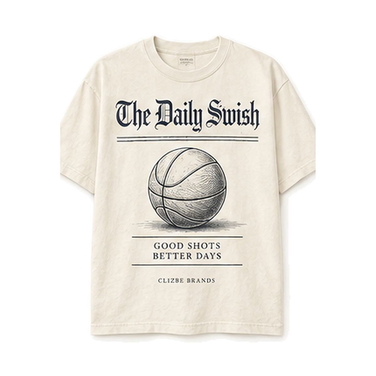 The Daily Swish CLIZBE HOOPS heavyweight oversized T-shirt