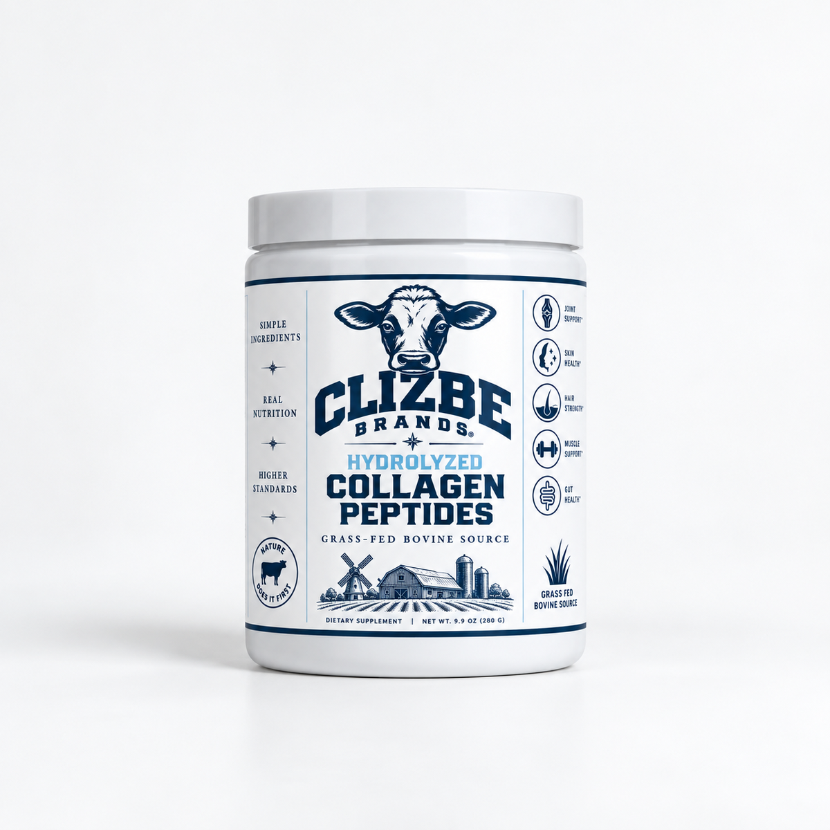 CLIZBE Brands Grass-Fed Hydrolyzed Collagen Peptides